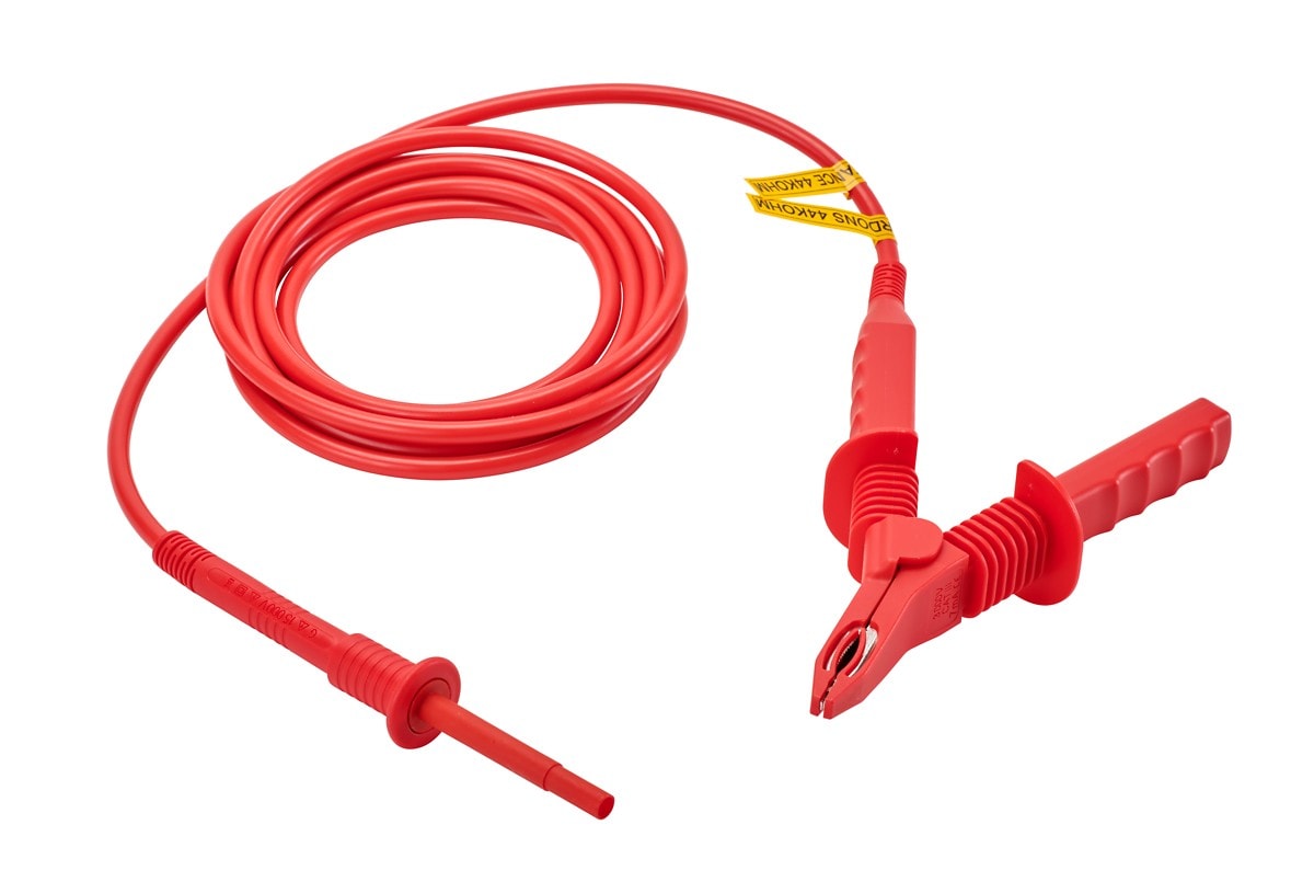 Chauvin-Arnoux - Cordon-croco HT 15kV Rouge L. 3 mètres K44