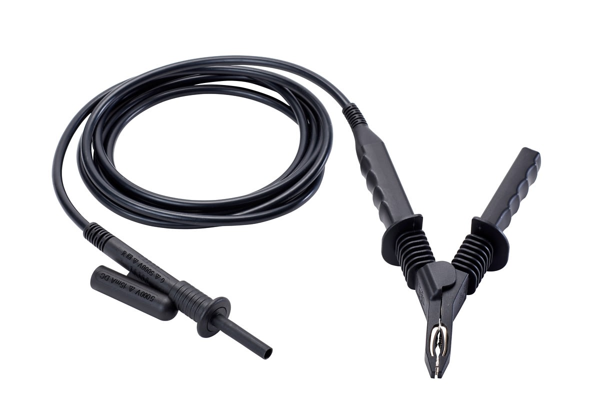 Chauvin-Arnoux - Cordon-croco de garde HT 5kV Noir 3 mètres