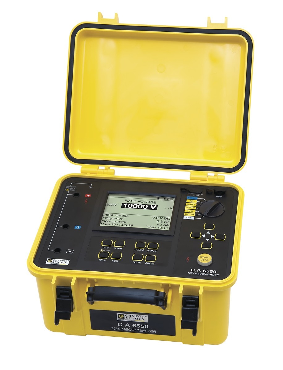 Chauvin-Arnoux - CA 6550 Contrôleur isolement 10 kV 25 Tohms