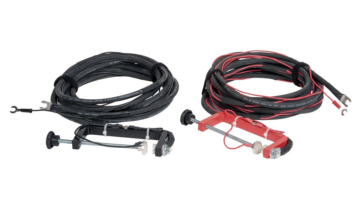 Chauvin-Arnoux - Jeu de 2 cordons de mesure 15m, 200A avec serre-joints