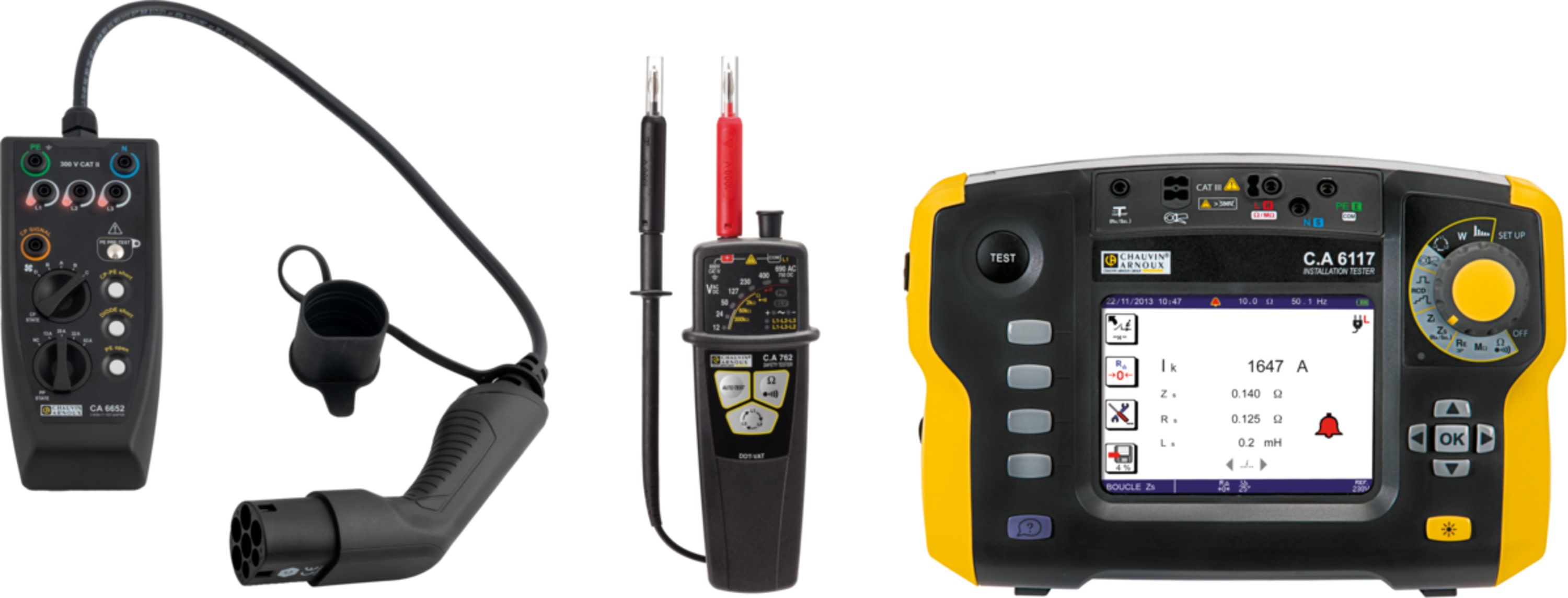 Chauvin-Arnoux - Pack IRVE avancé : CA6652 + CA6117 + VAT CA762 IP2X + DataView