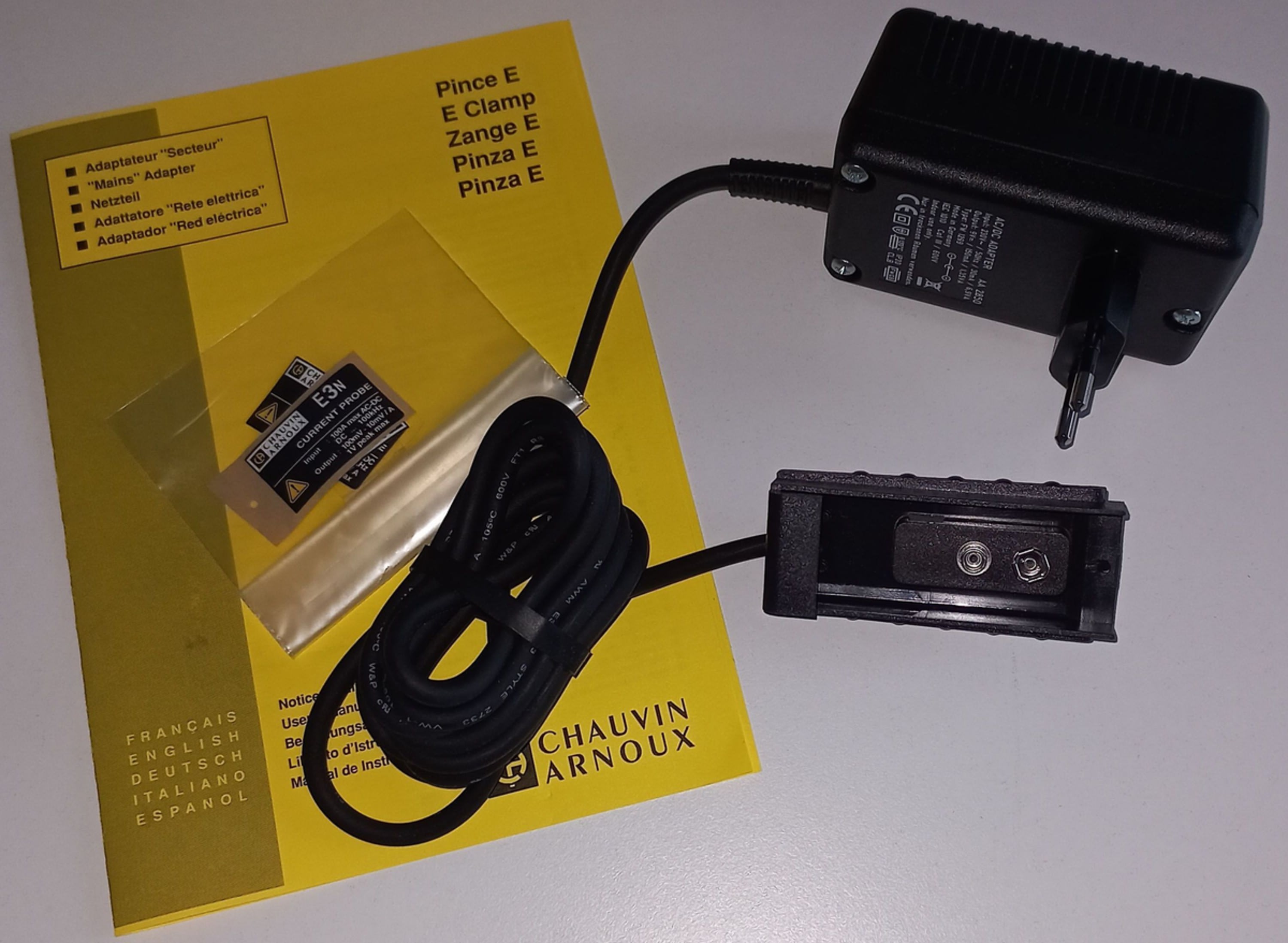 Chauvin-Arnoux - Adaptateur secteur 230V 50/60 Hz prise européenne 2P pour série En