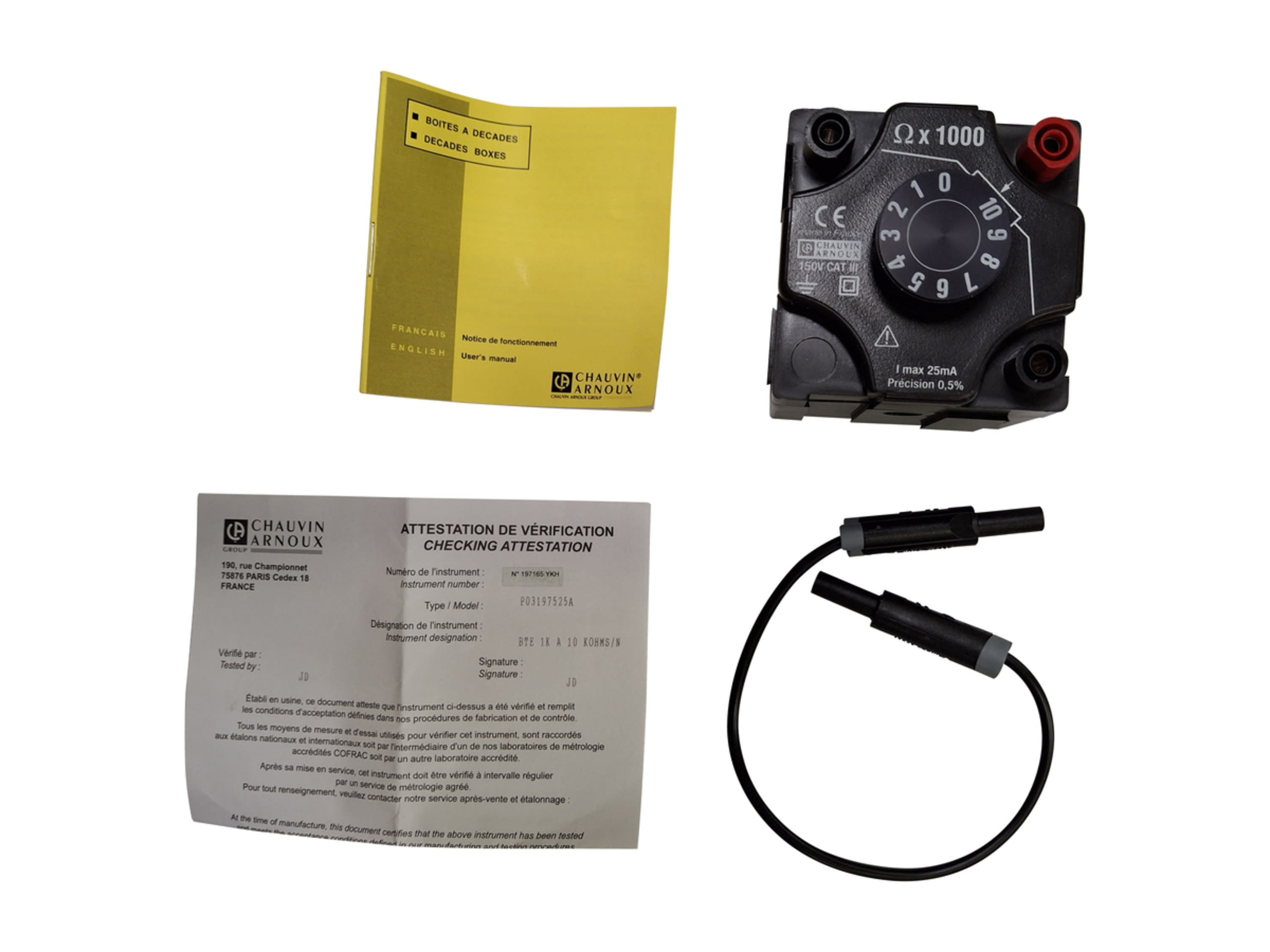 Chauvin-Arnoux - Boite à décade Résistance 1 k à 10 kOhm par pas de 1 kOhm