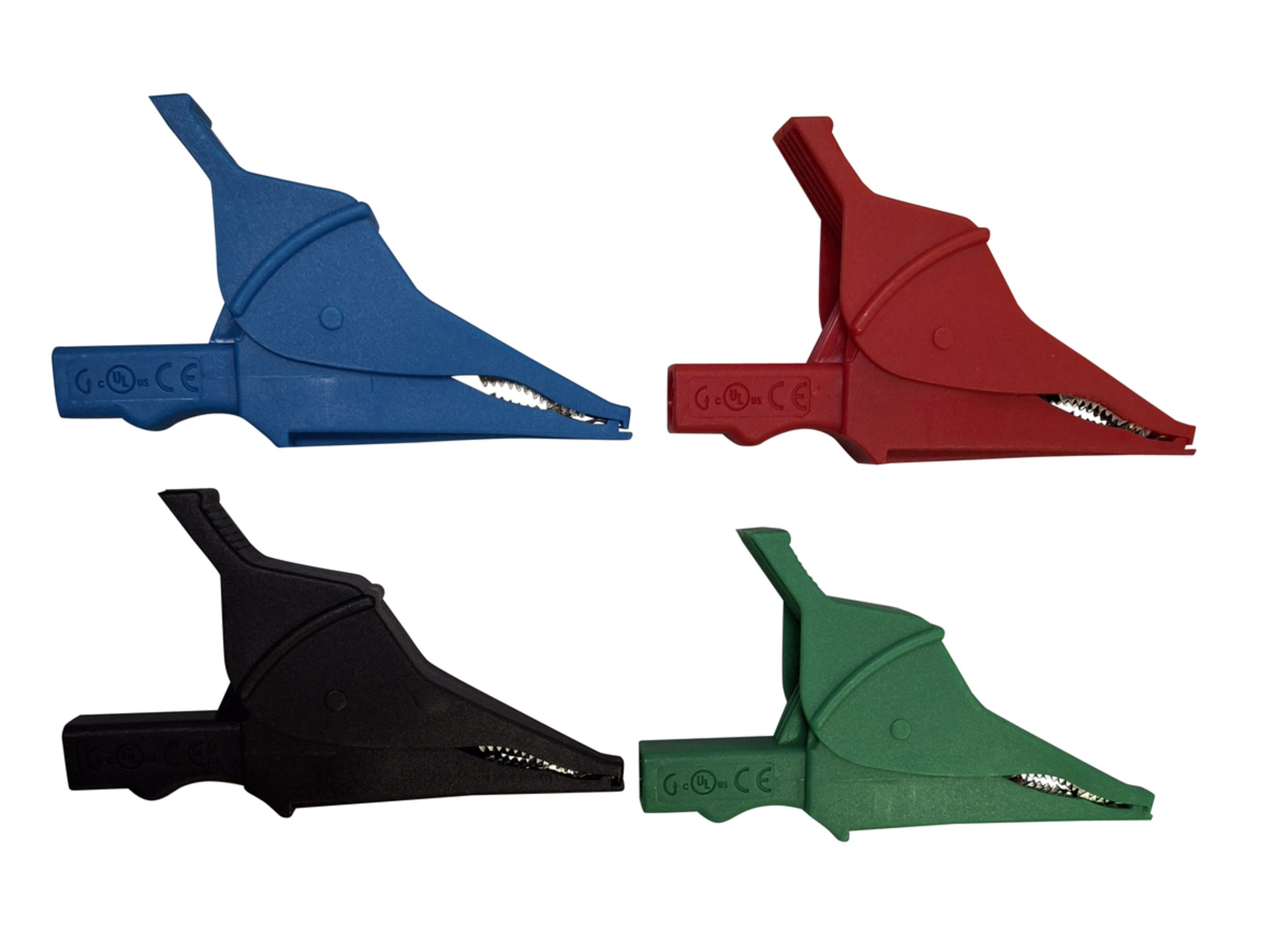 Chauvin-Arnoux - Pinces crocodiles n°10 - N/R/B/V - (jeu de 4)