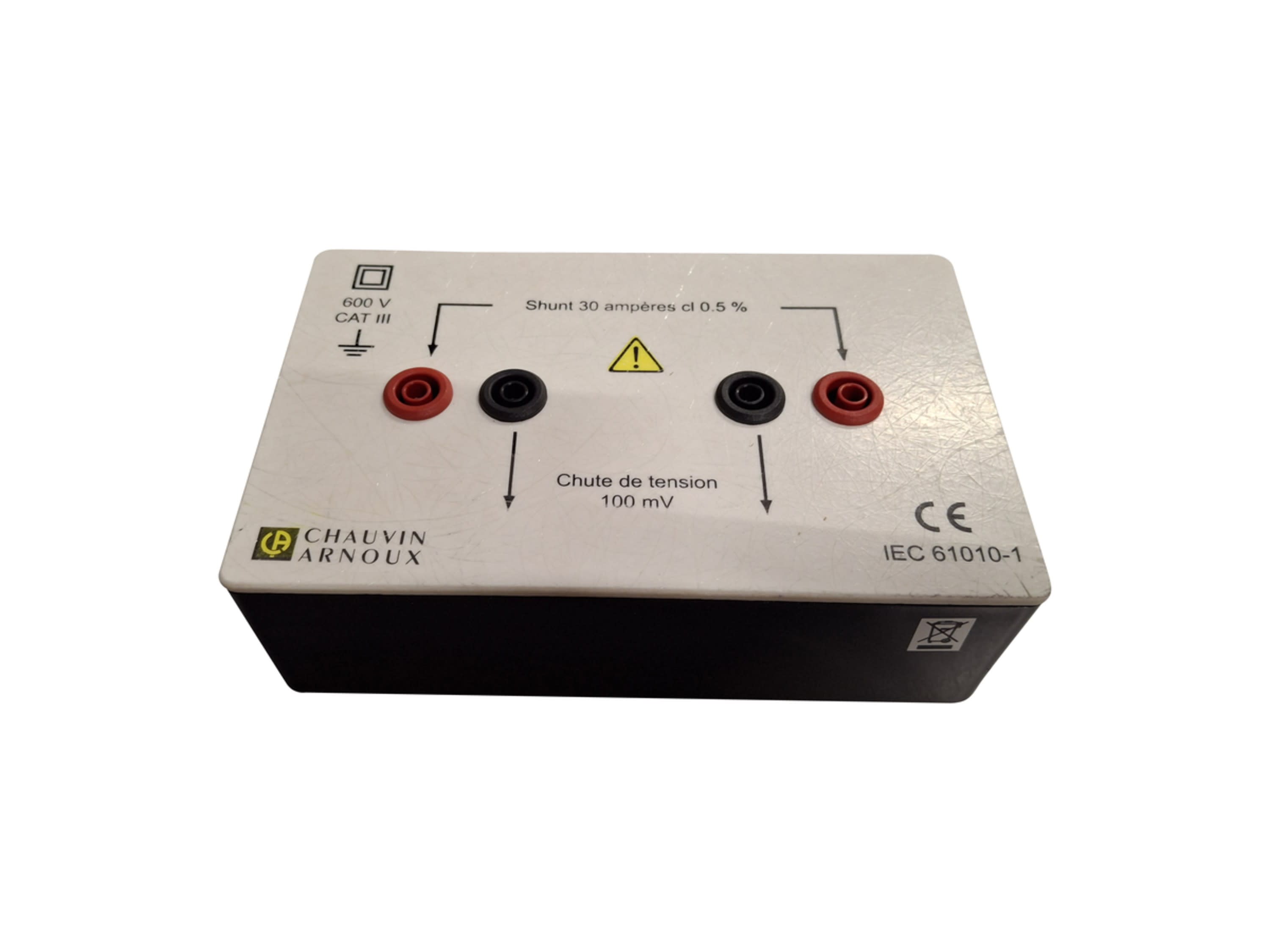 Chauvin-Arnoux - Shunt 30 A - 0.1V,double isolation connexion fiche banane