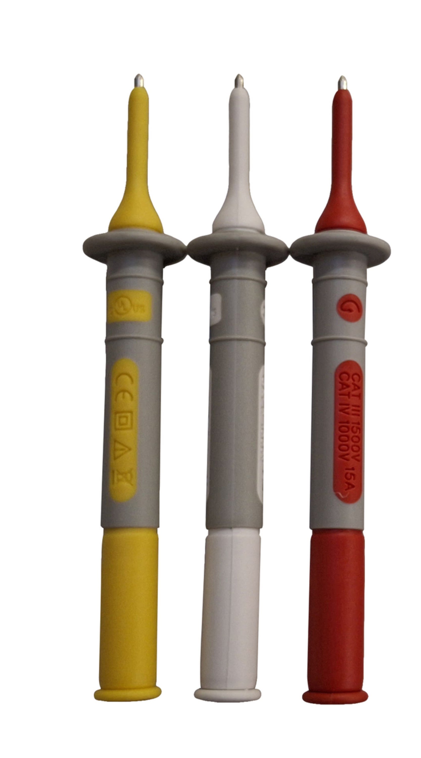 Chauvin-Arnoux - Kit de 3 pointes de touche rouge/blanc/jaune CAT IV 1000V