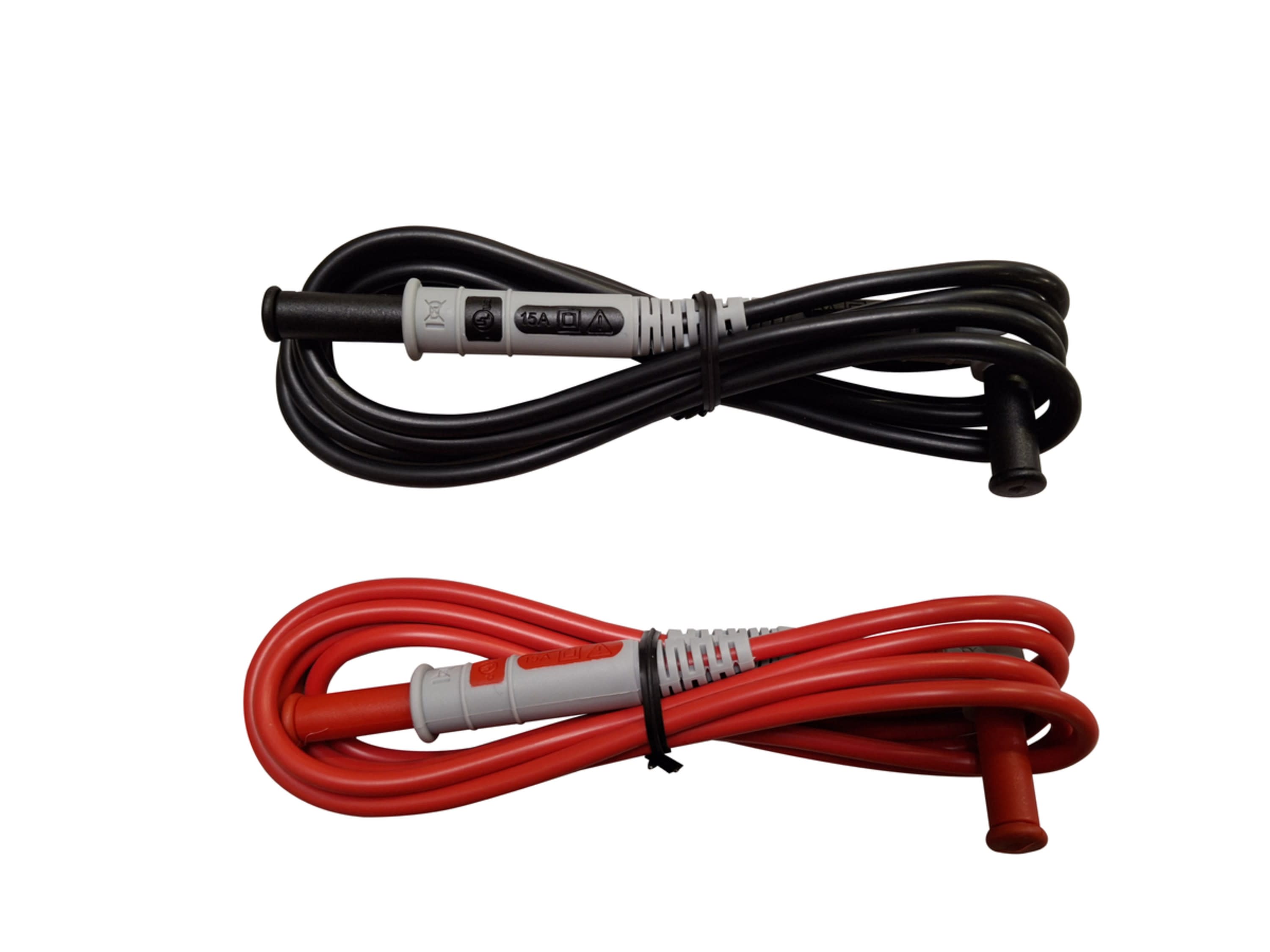 Chauvin-Arnoux - Jeu de 2 cordons PVC 1,5 m à reprise arrière