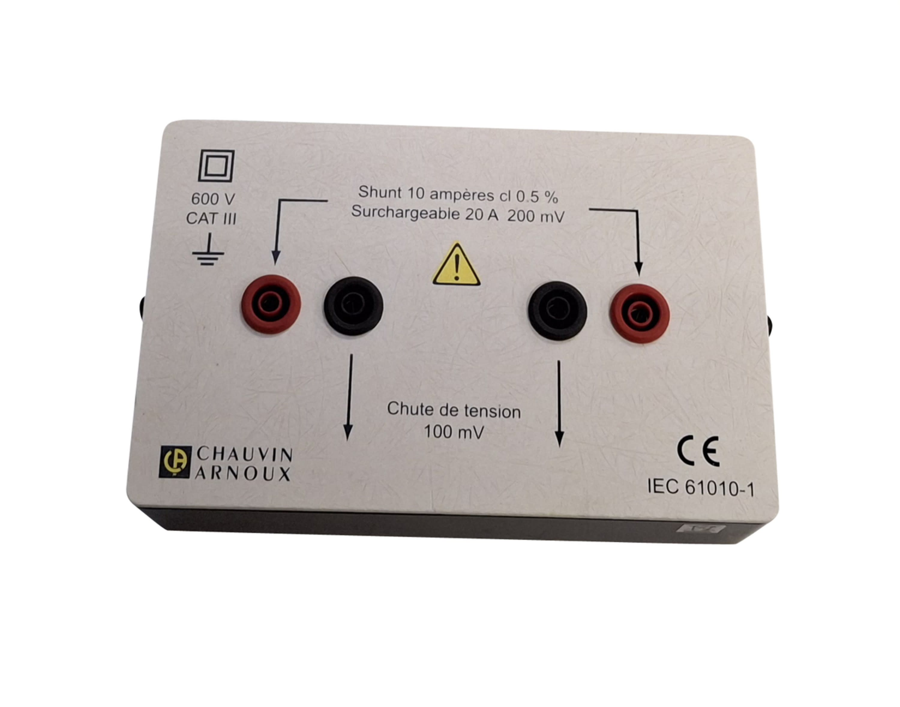 Chauvin-Arnoux - Shunt 10 A - 0.1V,double isolation connexion fiche banane