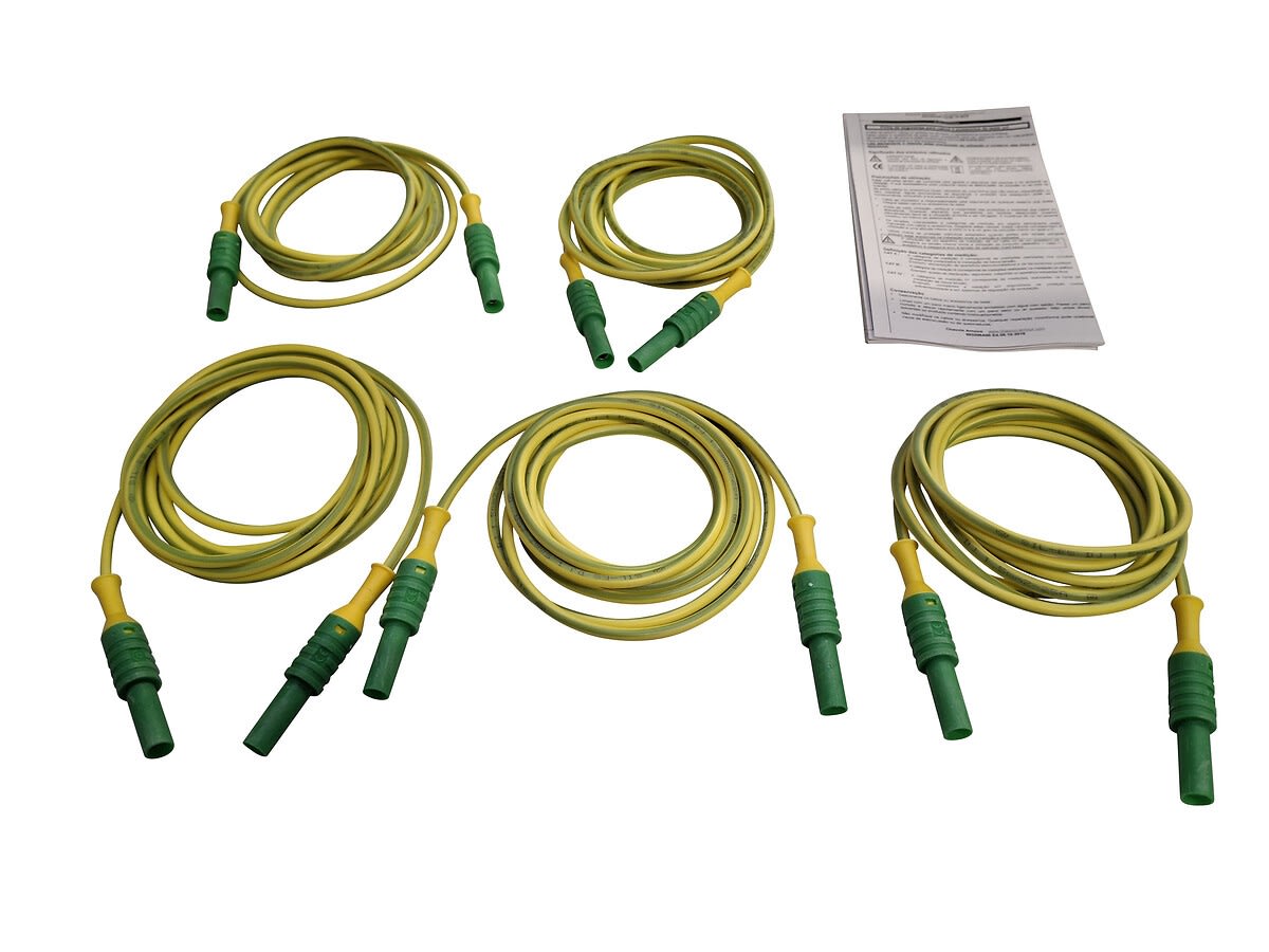 Chauvin-Arnoux - Jeu de 5 cordons Vert-Jaune Banane femelle-banane femelle