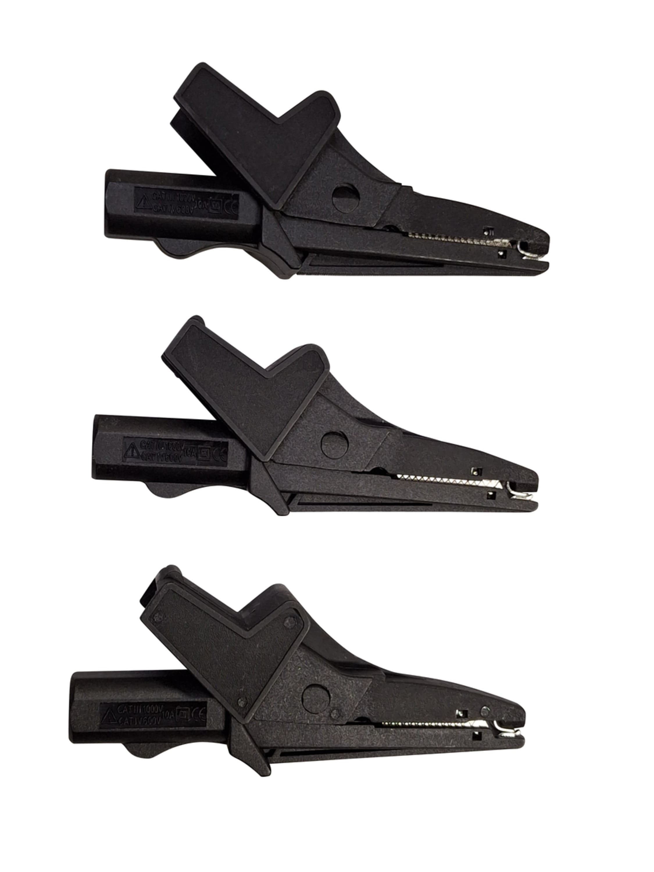 Chauvin-Arnoux - Jeu de 3 pinces crocodiles pour contrôleur CA 6155