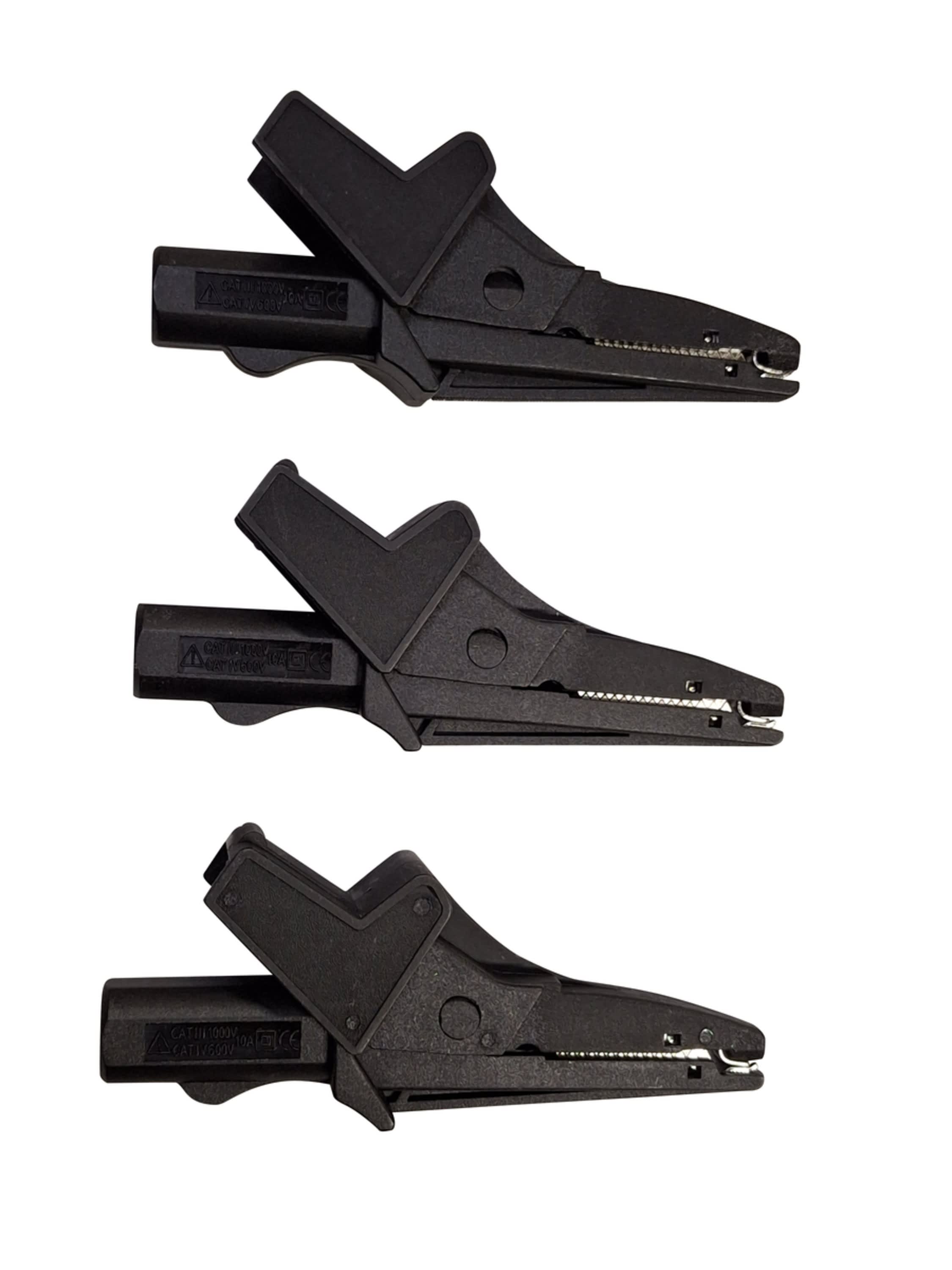 Chauvin-Arnoux - Jeu de 3 pinces crocodiles pour contrôleur CA 6155