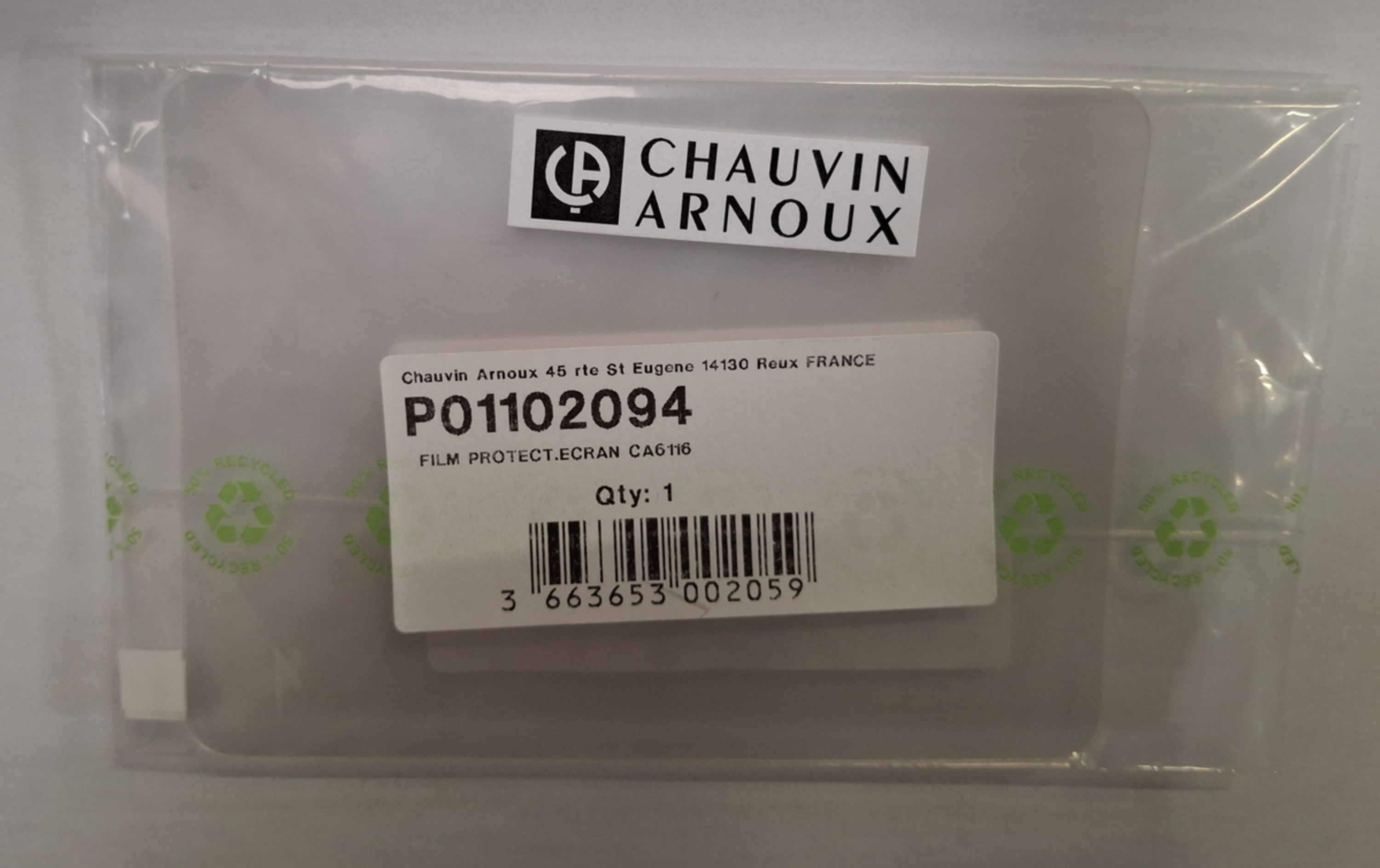 Chauvin-Arnoux - Film de Protection d'écran pour CA 6113 6116N 6117