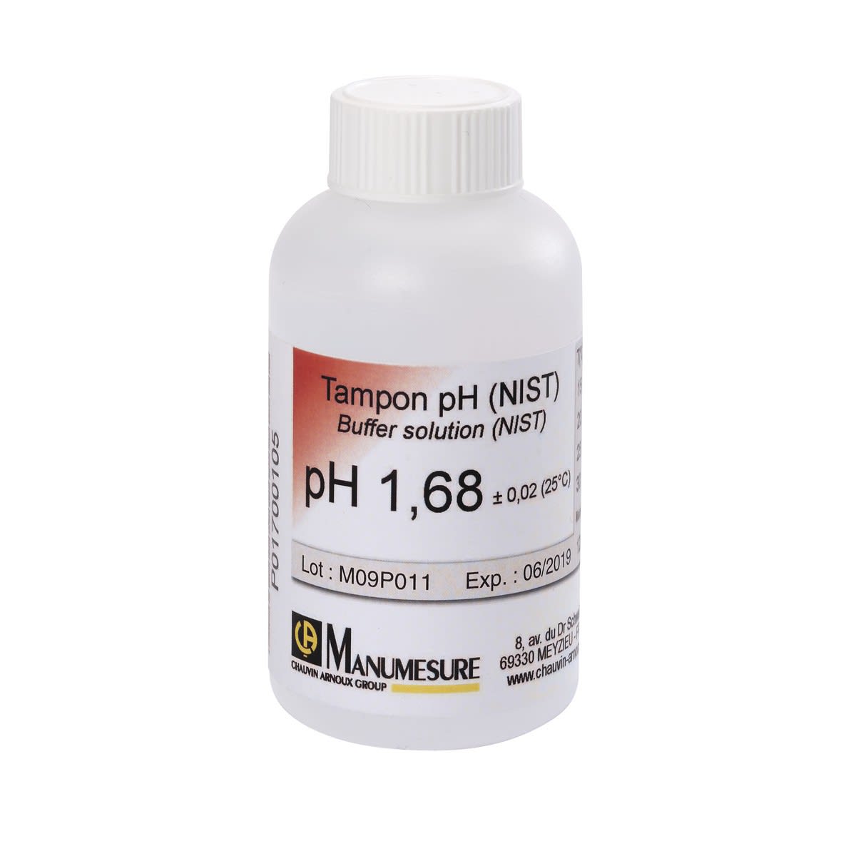 Chauvin-Arnoux - Solution Tampon pH 1,68 DIN-NIST Flacon 125 ml