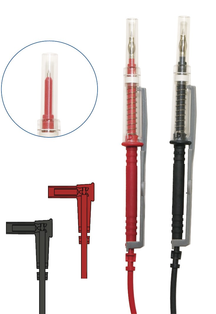 Chauvin-Arnoux - Cordon IP2X 1,5m PteT-CF4 Cat4 600V pour DDT RD/BK