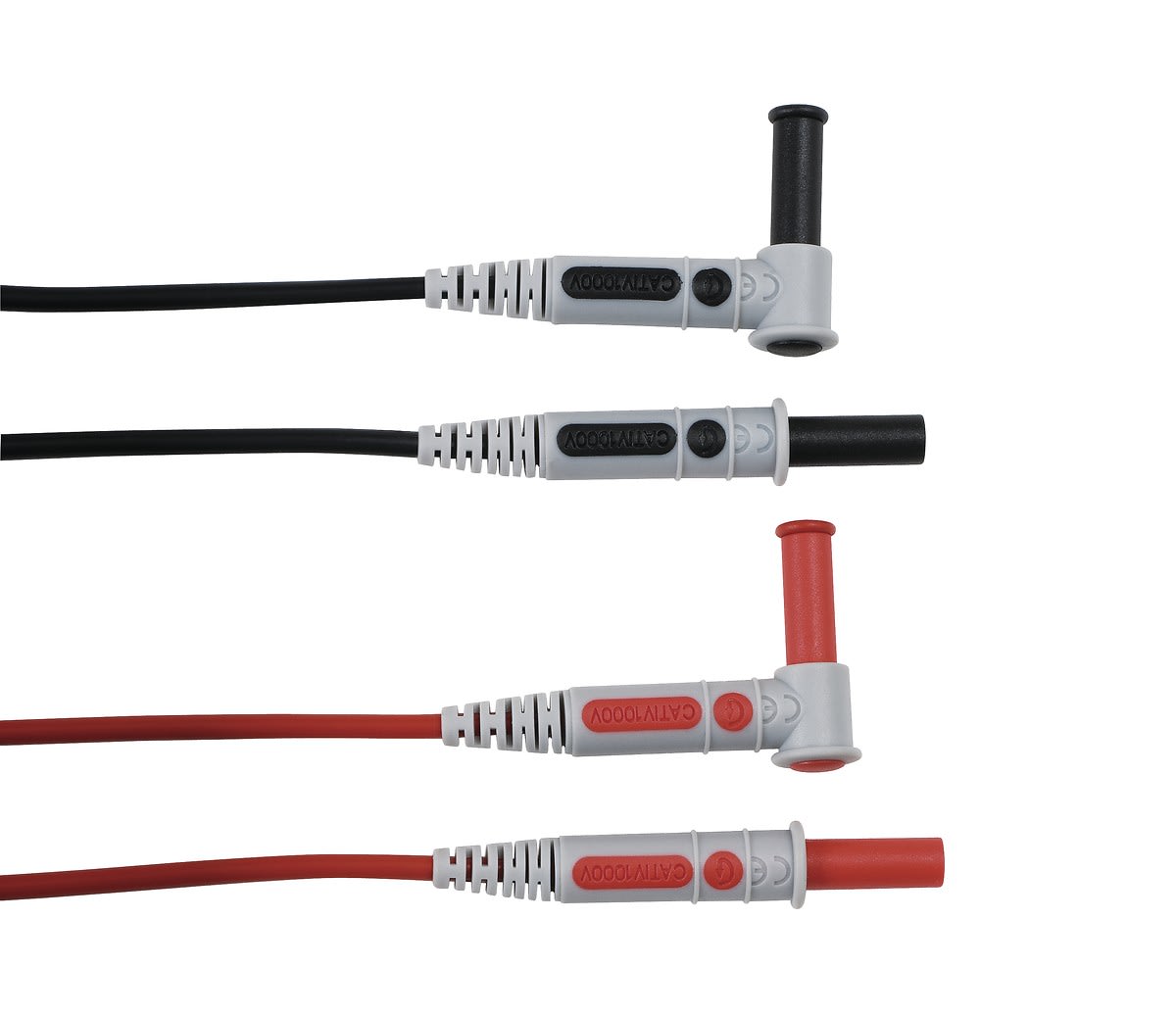 Chauvin-Arnoux - Cordon surmoulé Silic. 1,5 m DM4-CM4 Cat4 1kV RD/BK