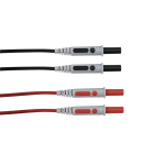 Chauvin-Arnoux - Cordon surmoulé Silic. 1,5 m DM4-DM4 Cat4 1kV RD/BK