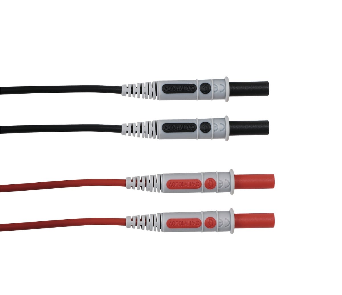 Chauvin-Arnoux - Cordon surmoulé Silic. 1,5 m DM4-DM4 Cat4 1kV RD/BK