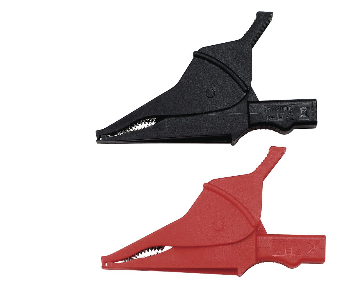 Chauvin-Arnoux - Jeu de deux pinces crocodiles (1 rouge / 1 noir)