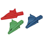 Chauvin-Arnoux - Jeu de 3 pinces crocodile rouge, bleue, verte, 1kV CAT IV