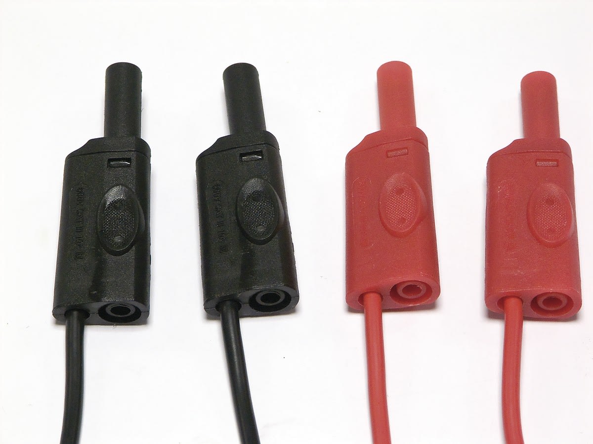 Chauvin-Arnoux - Jeu de 2 cordons PVC 1,5 m à reprise arrière