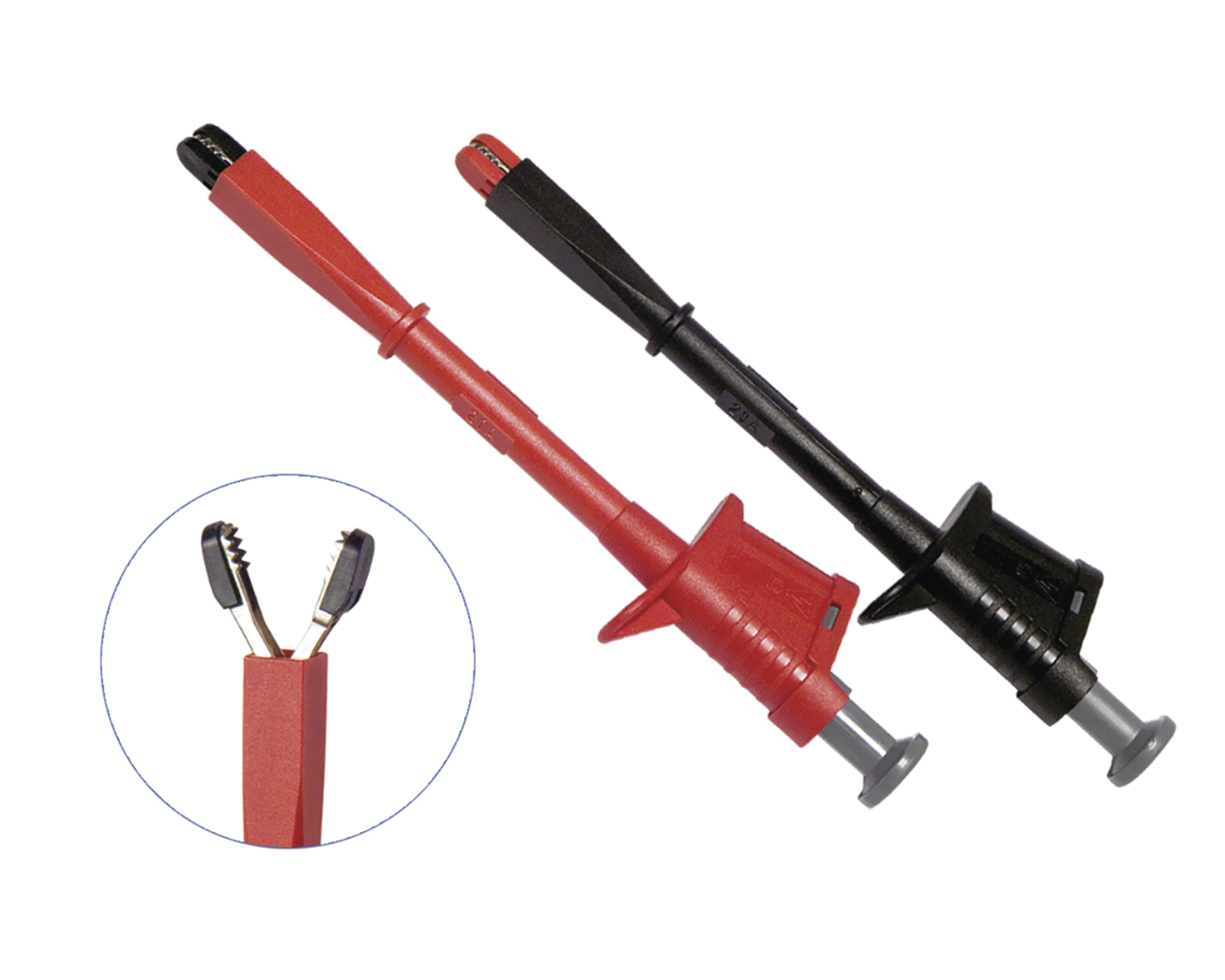 Chauvin-Arnoux - Grippe-fils croco RD/BK 20A rigide CAT III 1