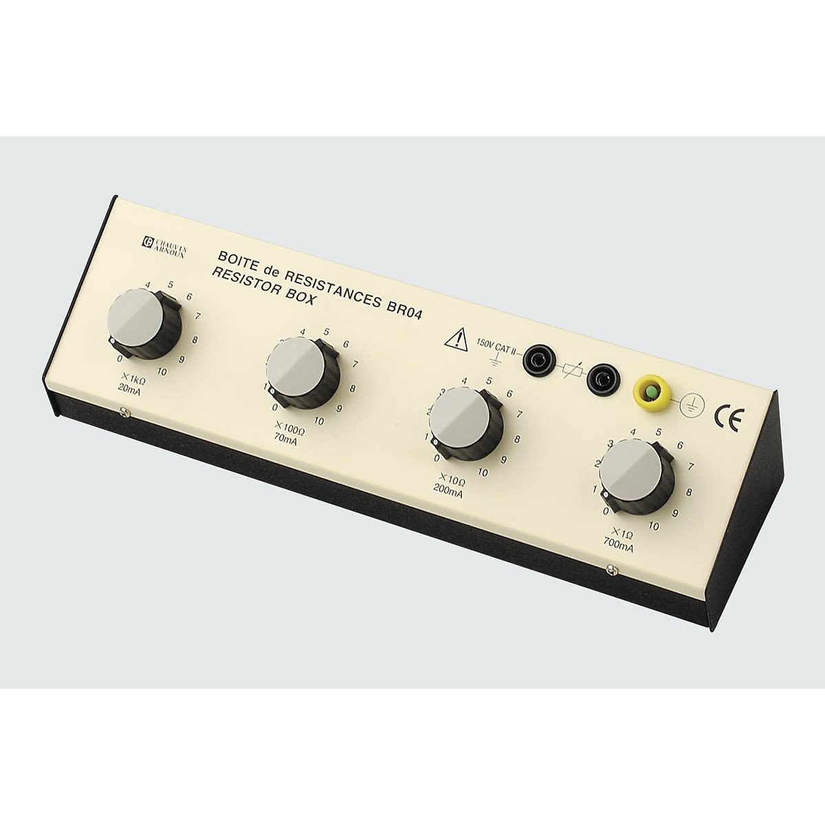 Chauvin-Arnoux - Boite à 4 décades Résistances de 1Ohm à 10KOhm