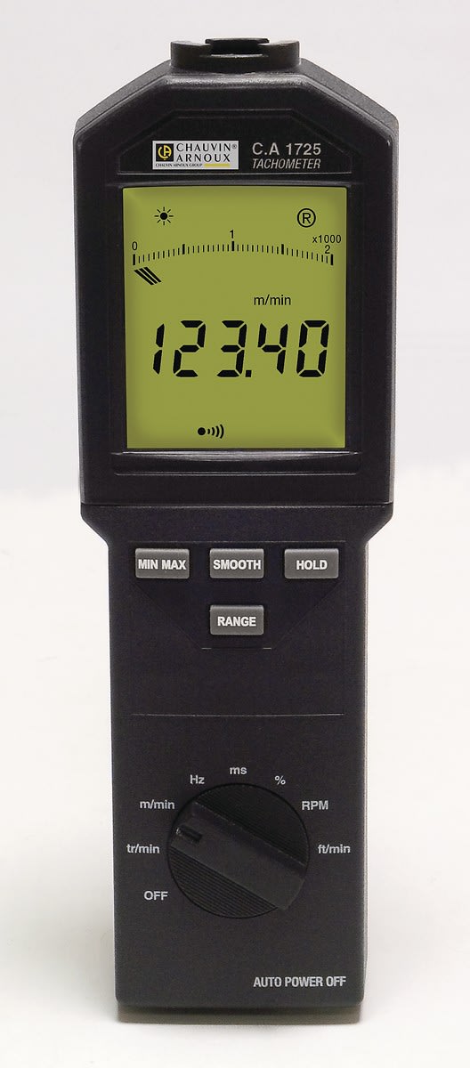 Chauvin-Arnoux - Tachymètre numérique portable pour mesure à distance ou par contact