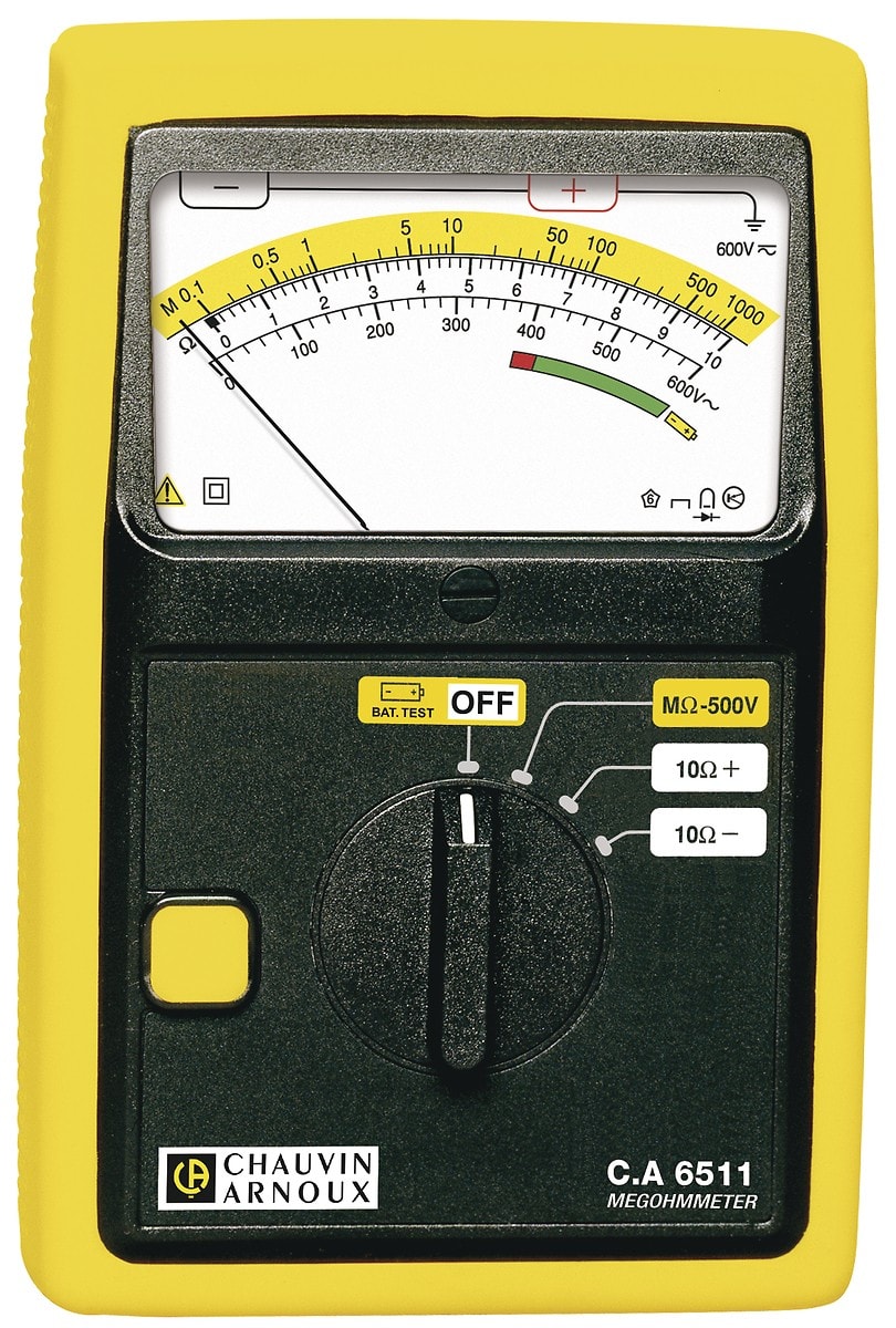 Chauvin-Arnoux - CA 6511 Contrôleur d'isolement analogique, 500V