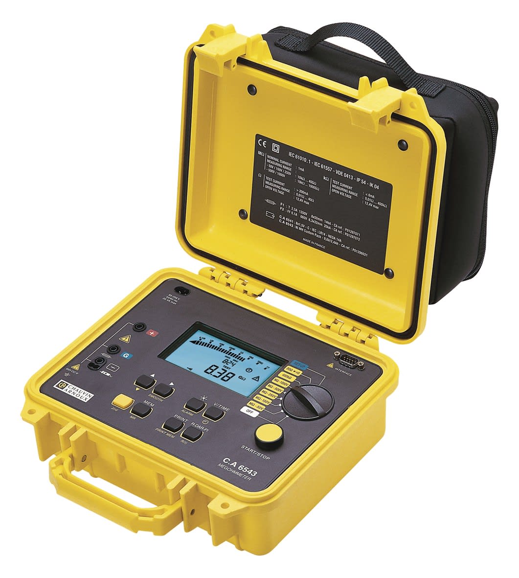 Chauvin-Arnoux - Contrôleur d'isolement 1kV, alim. par batteries, boitier chantier