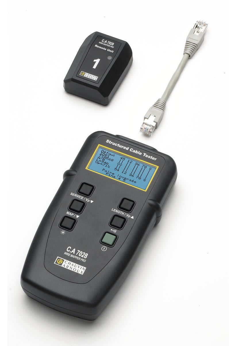 Chauvin-Arnoux - Testeur de câblage RJ45 pour identification et localisation de défaut