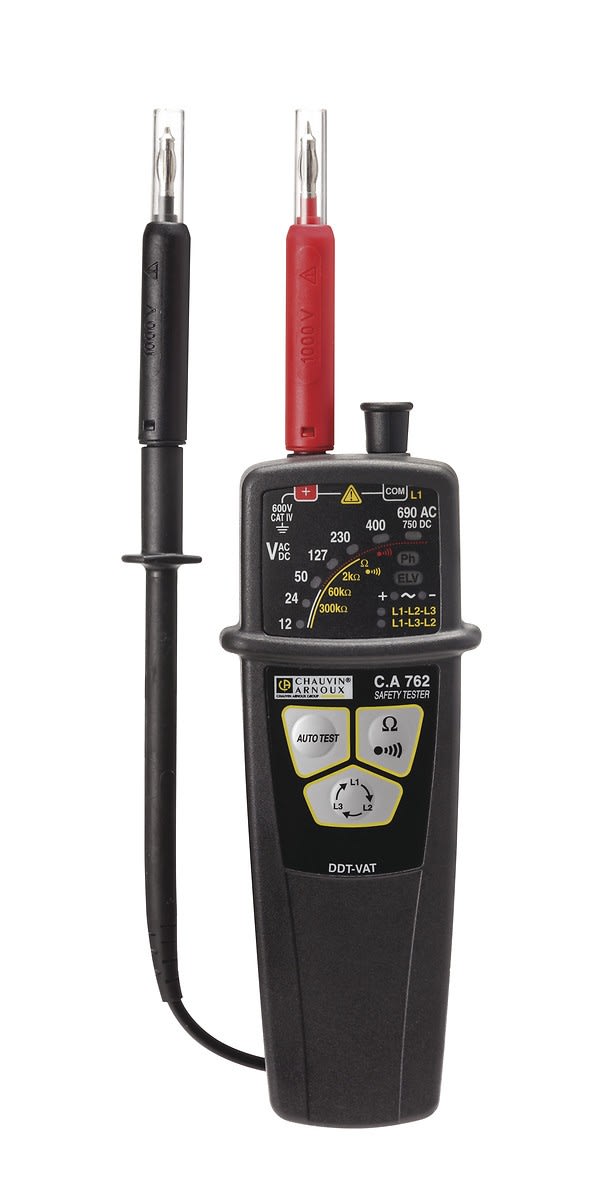 Chauvin-Arnoux - CA 762 IP2X Détecteur de tension avec pointes conformes NF C 18-510