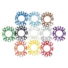 Chauvin-Arnoux - Jeu de pions et de bagues en 12 couleurs repérage de voies