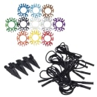 Chauvin-Arnoux - Kit de 4 x cordons et pinces crocodiles noir