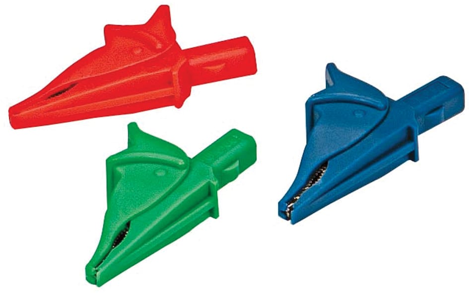 Chauvin-Arnoux - Jeu de 3 pinces crocodiles diamètre maximum