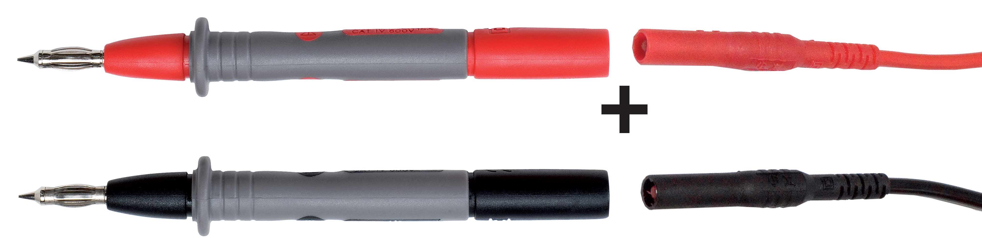 Chauvin-Arnoux - Ensemble cordons et pointes de touche D4 pour multimètre