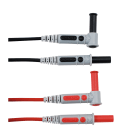 Chauvin-Arnoux - Jeu de 2 cordons PVC 1.5m DM4-DM4 Cat4 1kV RD/BK