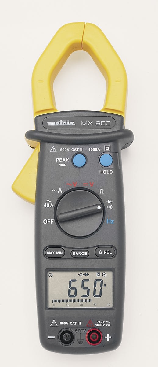 Metrix - MX 650 Pince multimètre numérique 1000 A TRMS
