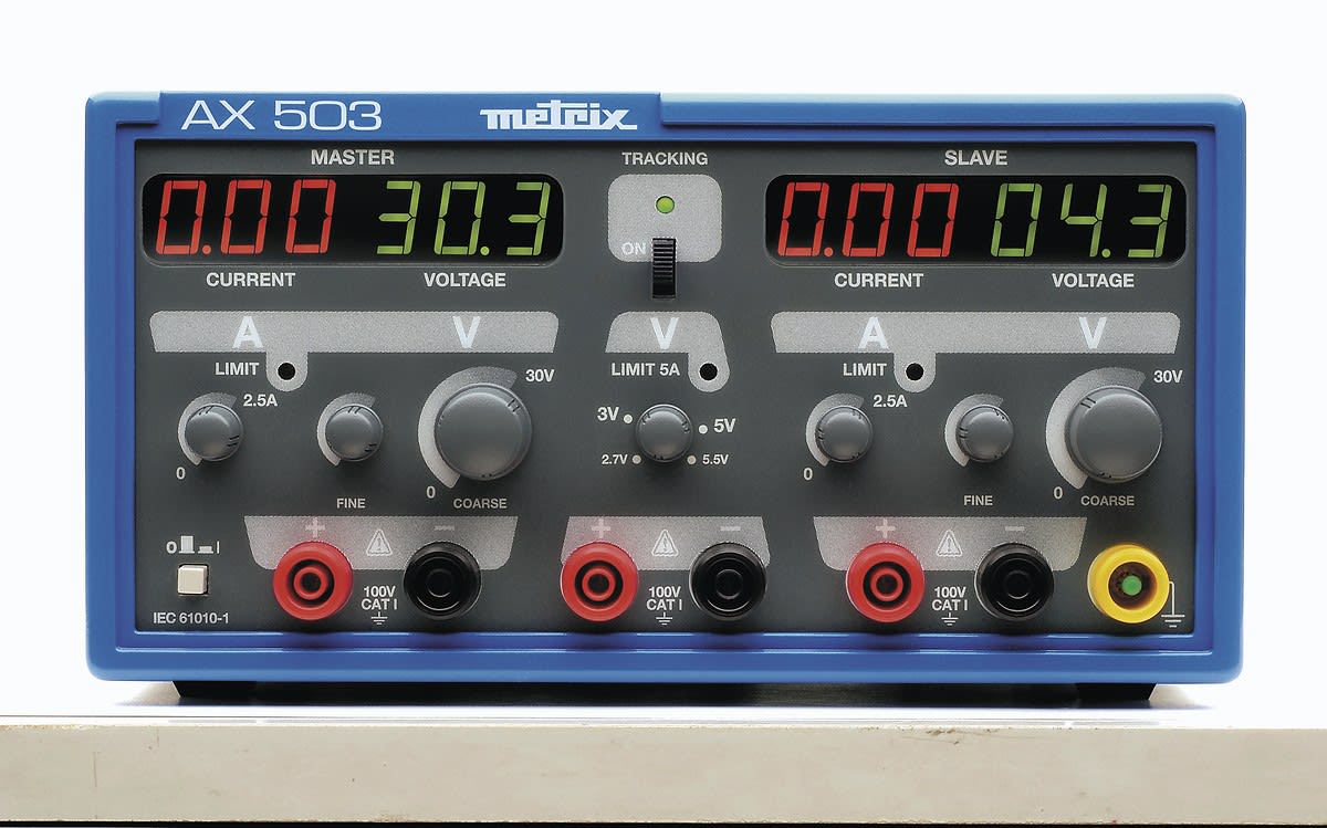 Metrix - Alimentation de laboratoire triple voies 2x30V/1x5,5V