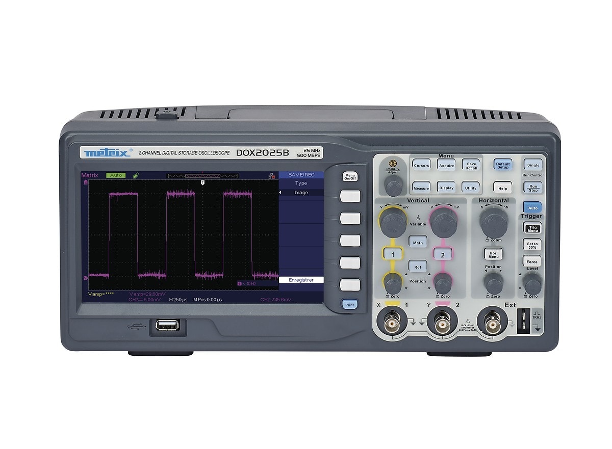 Metrix - DOX2025B oscilloscope numérique 2 voies 25MHz