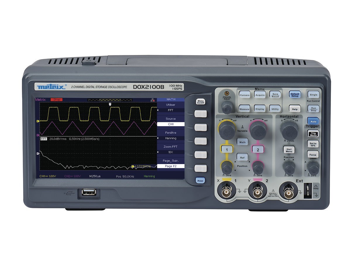 Metrix - DOX2100B oscilloscope numérique 2 voies 100MHz