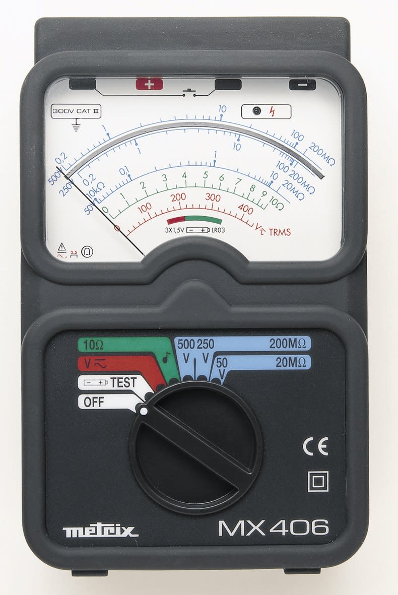 Metrix - Contrôleur d'isolement analogique 50V/250V/500V