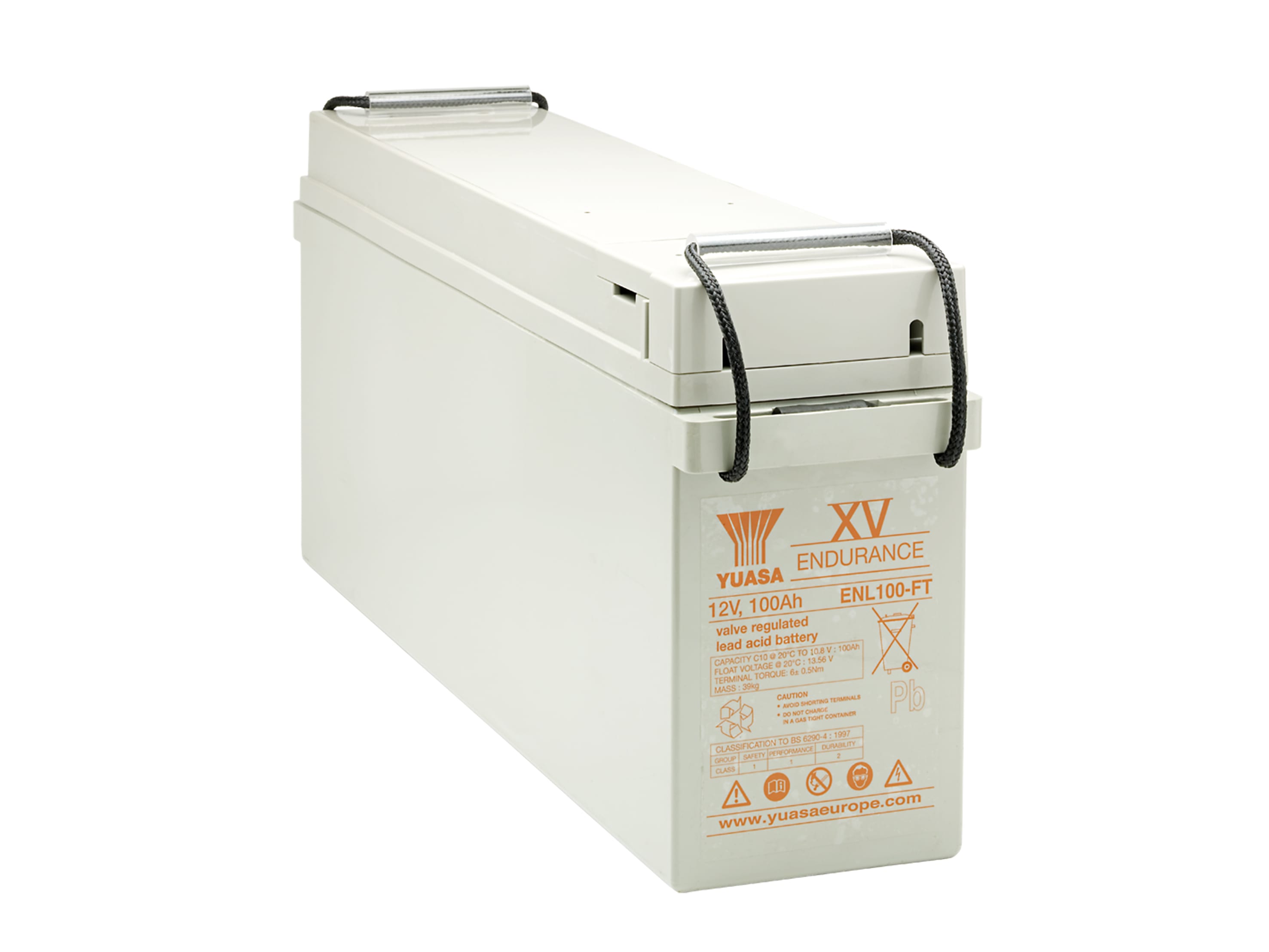 Yuasa - Batterie stationnaire étanche au plomb gamme endurance 100Ah 12V front terminals