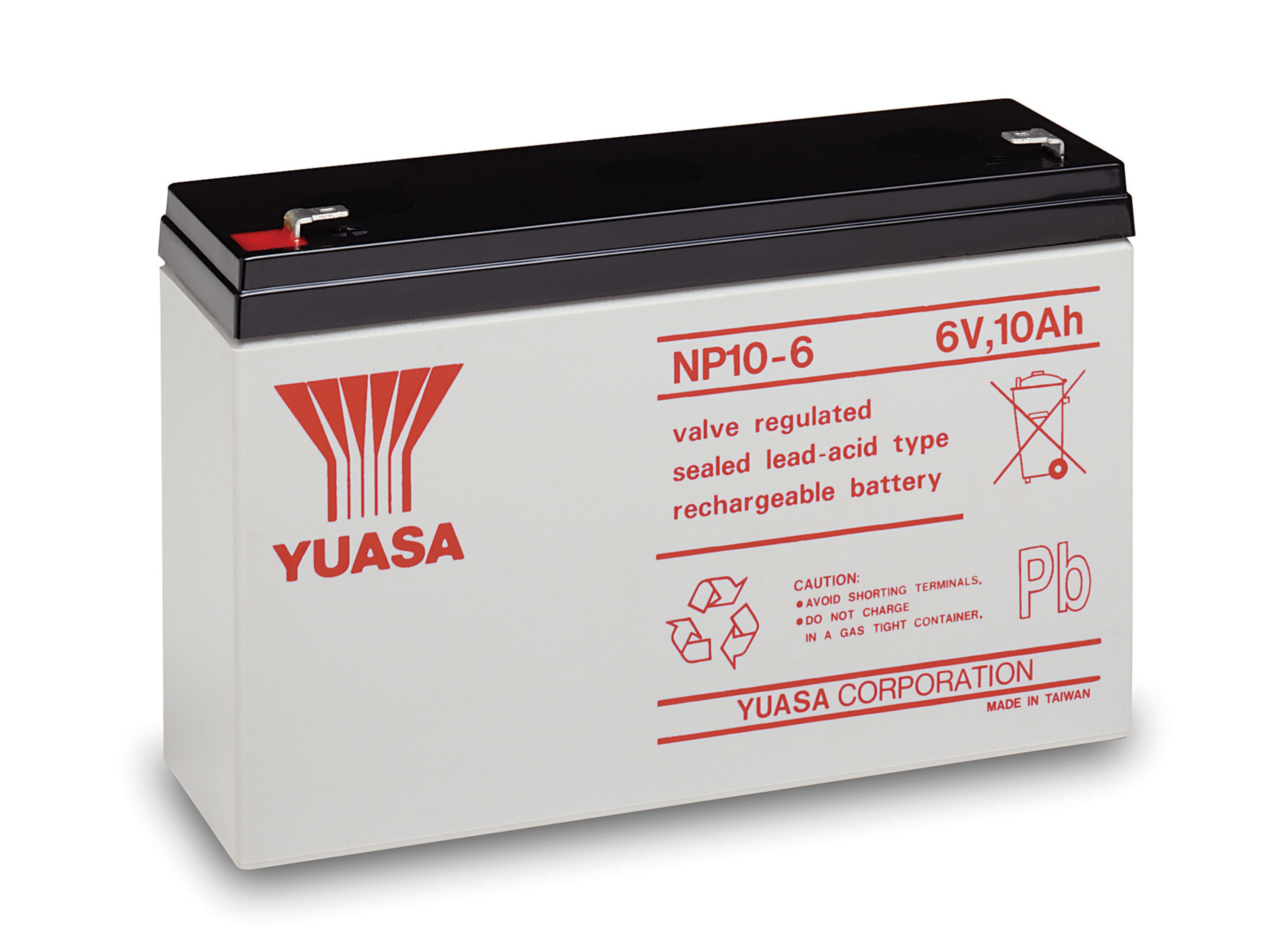 Yuasa - Batterie stationnaire étanche au plomb NP 10Ah 6V ? bac standard