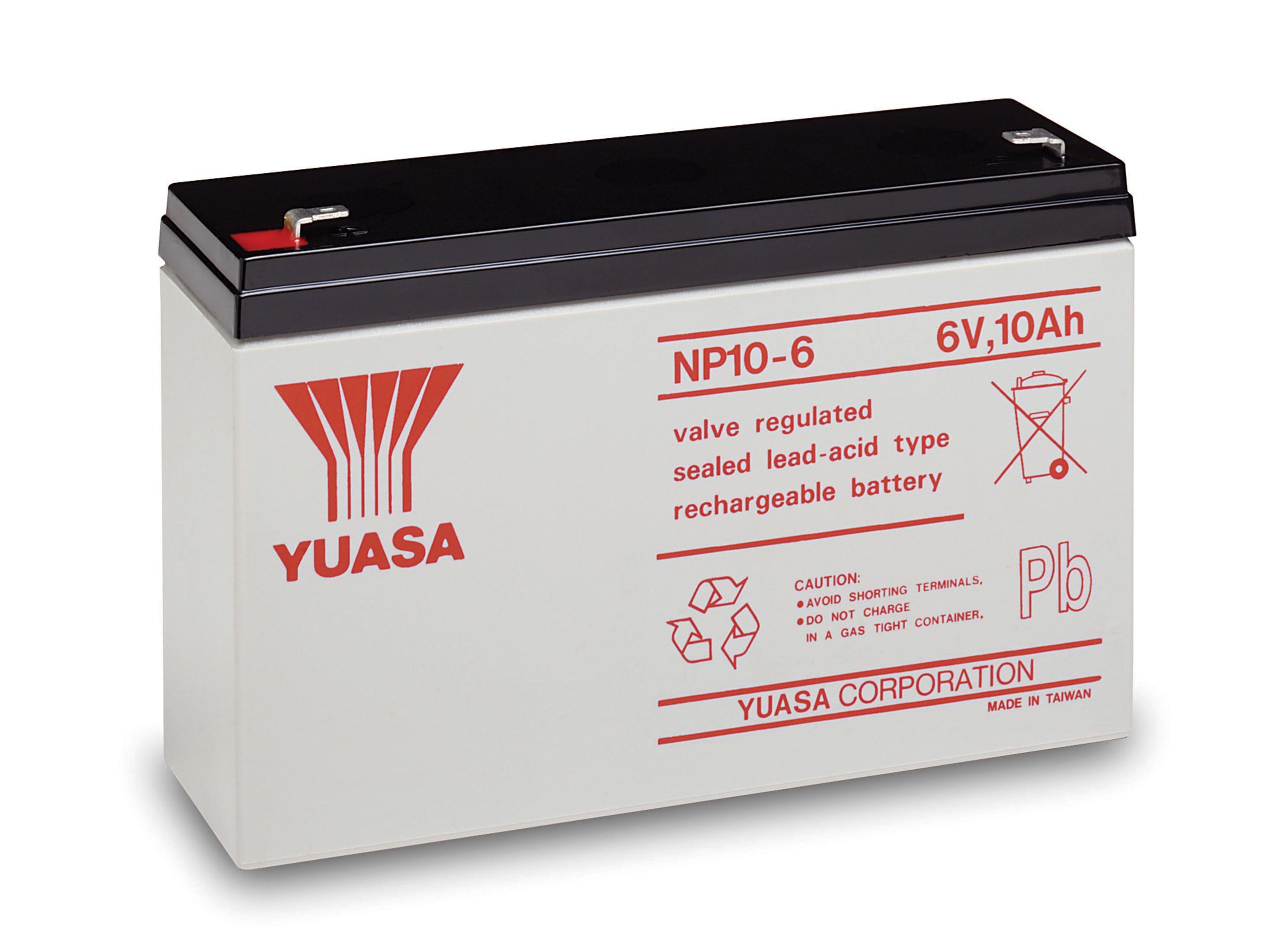 Yuasa - Batterie stationnaire étanche au plomb NP 10Ah 6V