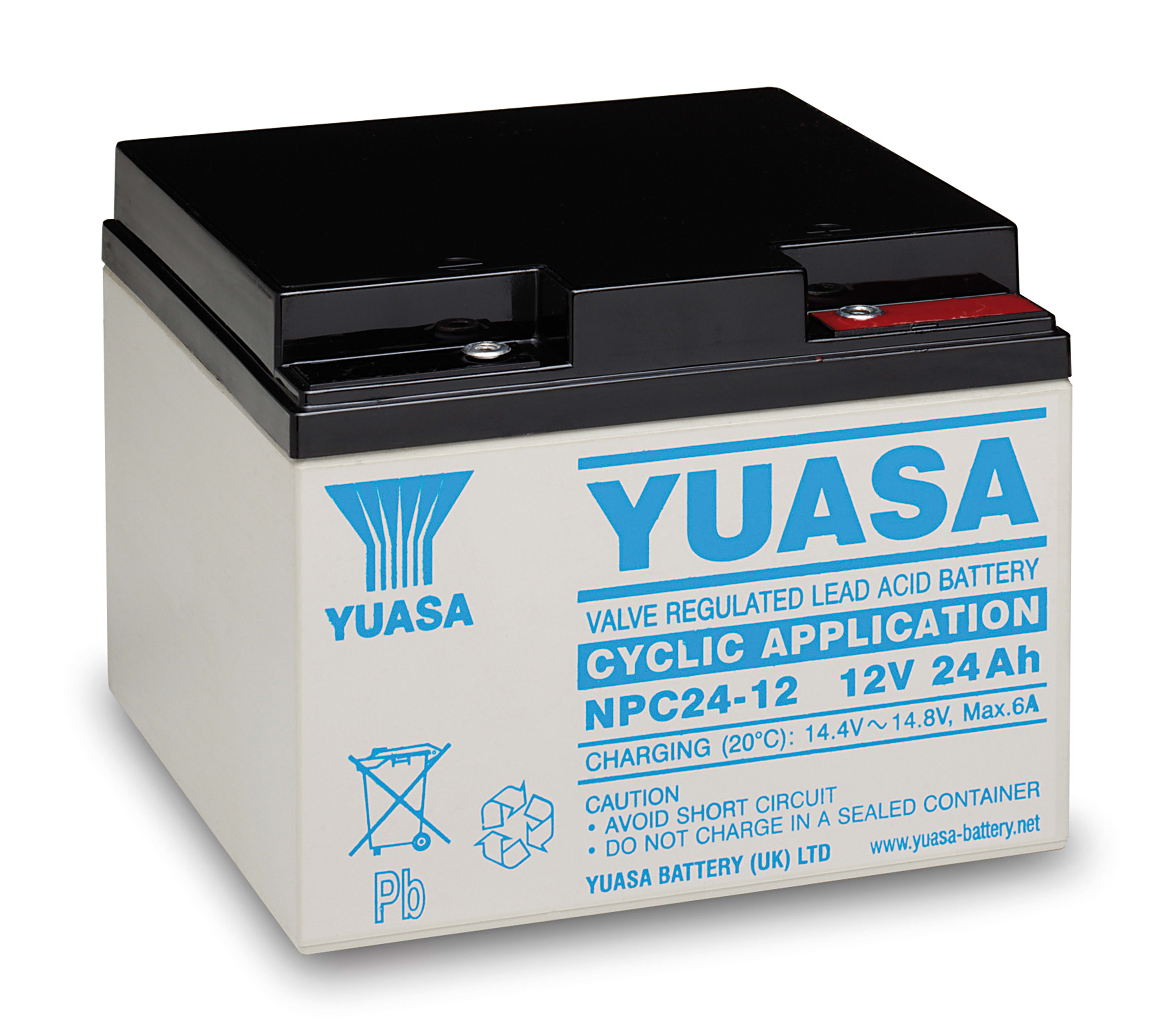 Yuasa - Batterie stationnaire étanche au plomb NPC 24Ah 12V application cyclage