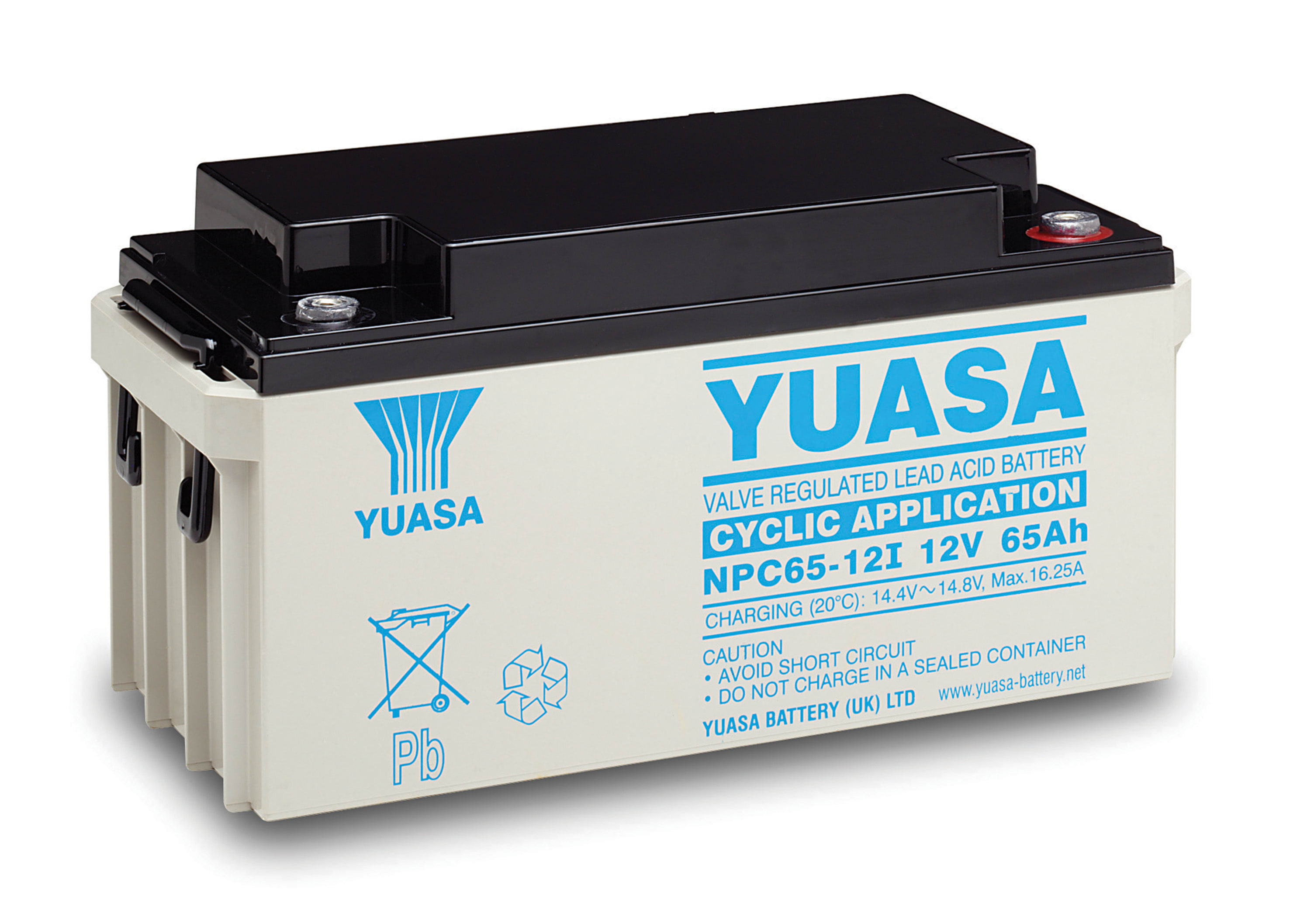 Yuasa - Batterie stationnaire étanche au plomb NPC 65Ah 12V application cyclage