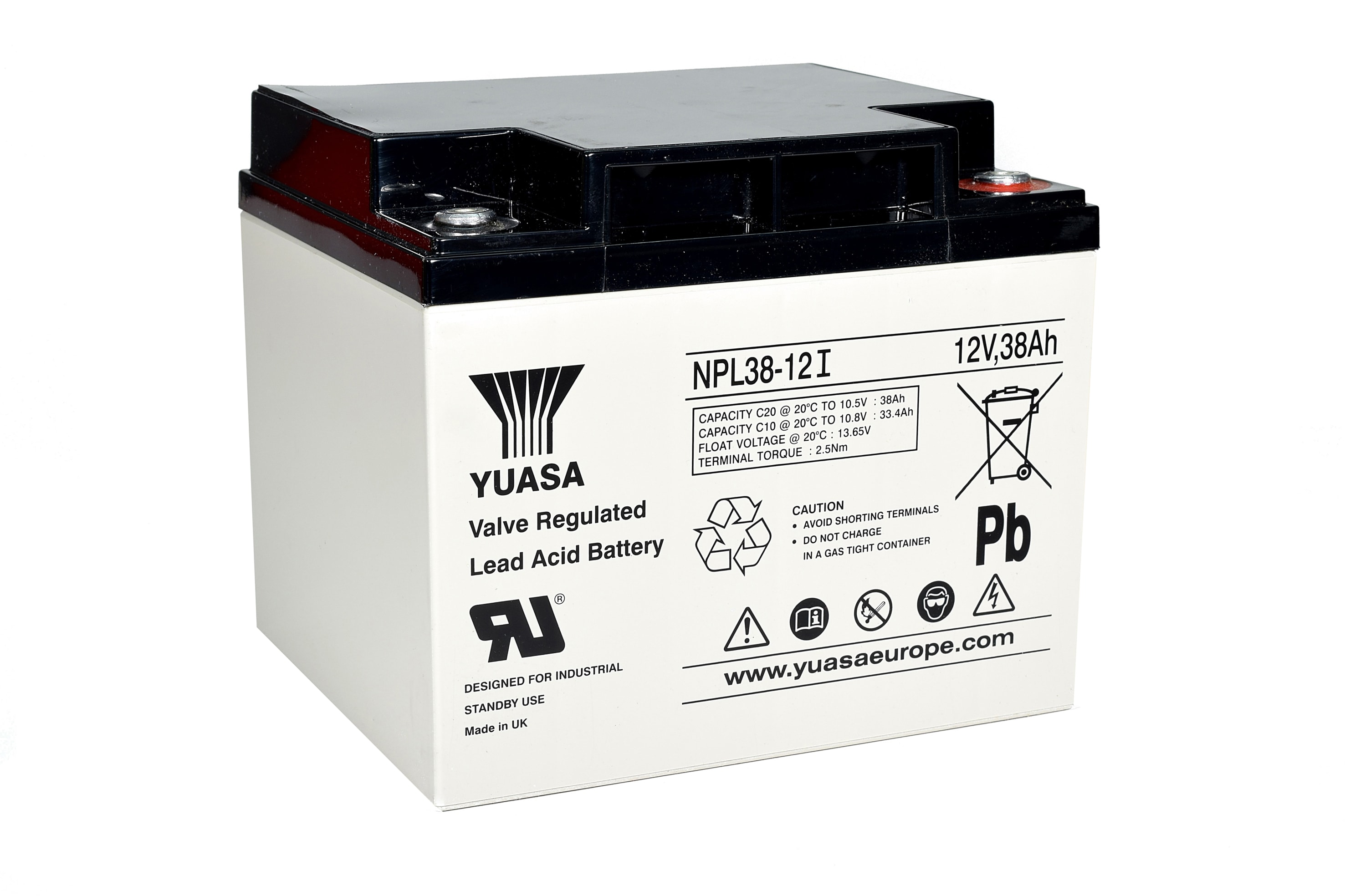 Yuasa - Batterie étanche au plomb NPL 38Ah 12V  - duree de vie : 10 ans