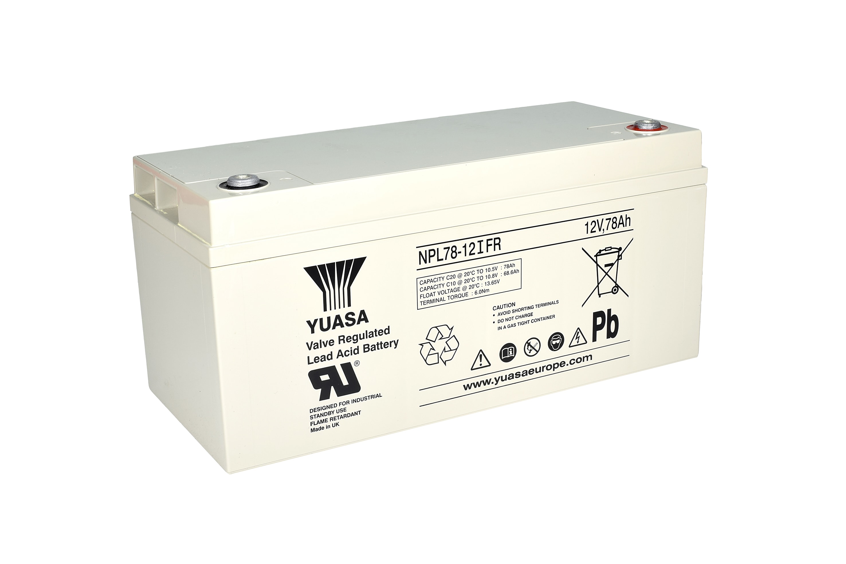 Yuasa - Batterie étanche au plomb NPL 78Ah 12V ? BAC V0 FR - duree de vie : 10 ans