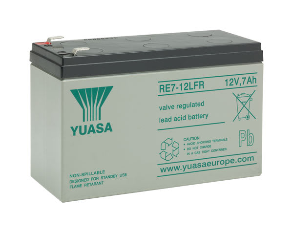 Yuasa - Batterie stationnaire étanche  7Ah 12V aston 6.35 bac V0 duree de vie : 10 ans
