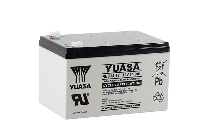 Yuasa - Batterie stationnaire étanche au plomb 14Ah 12V application cyclage